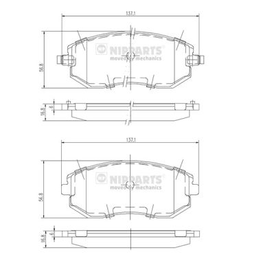 Placute frana NIPPARTS J3607015