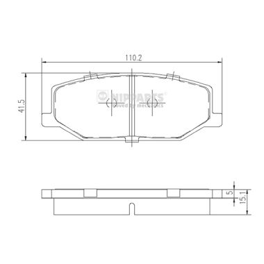 Placute frana NIPPARTS J3608003