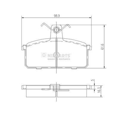 Placute frana NIPPARTS J3608008