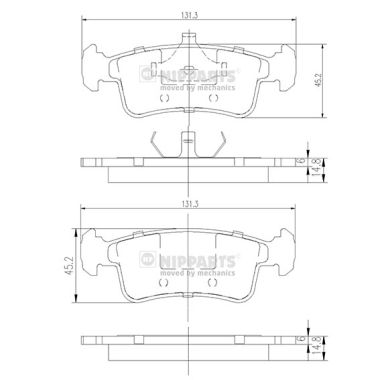 Placute frana NIPPARTS J3608014