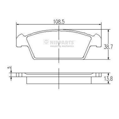 Placute frana NIPPARTS J3608015