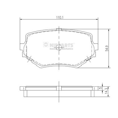 Placute frana NIPPARTS J3608017