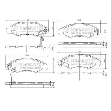 Placute frana NIPPARTS J3608019