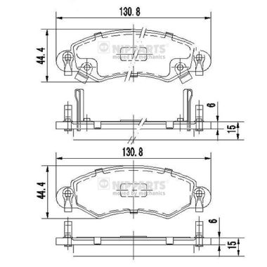 Placute frana NIPPARTS J3608025