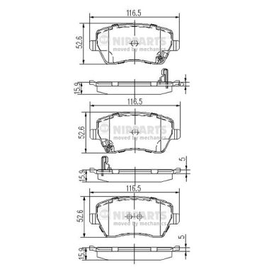 Placute frana NIPPARTS J3608026