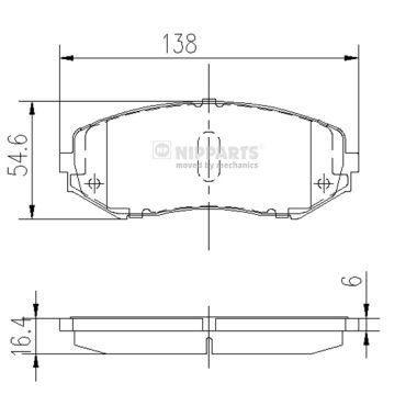 Placute frana NIPPARTS J3608029
