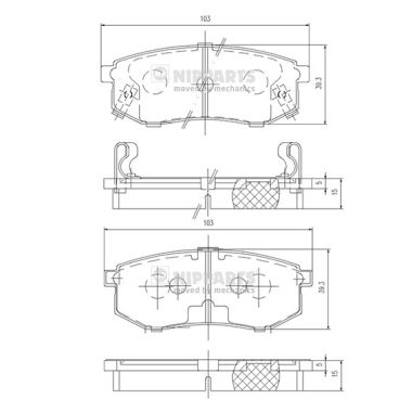 Placute frana NIPPARTS J3610302