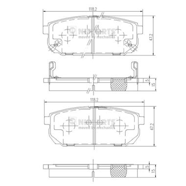 Placute frana NIPPARTS J3610305