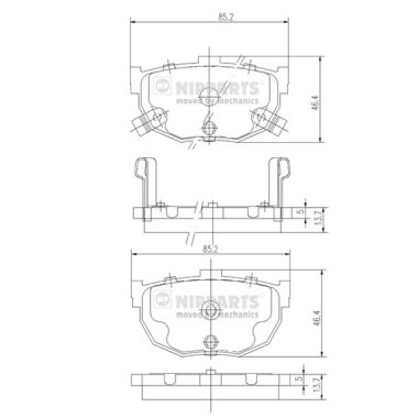 Placute frana NIPPARTS J3610505