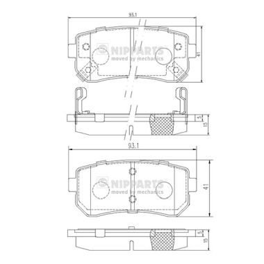 Placute frana NIPPARTS J3610512