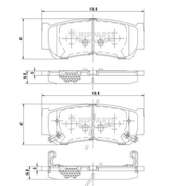 Placute frana NIPPARTS J3610517