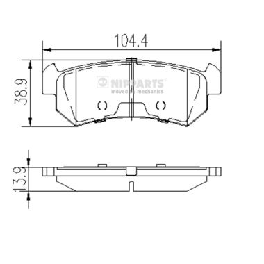 Placute frana NIPPARTS J3610903