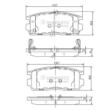 Placute frana NIPPARTS J3610905