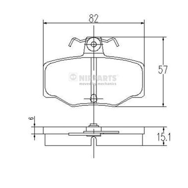 Placute frana NIPPARTS J3611031