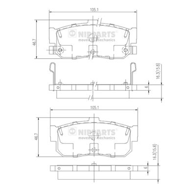 Placute frana NIPPARTS J3611034