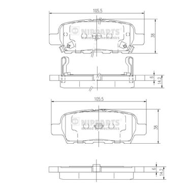 Placute frana NIPPARTS J3611044