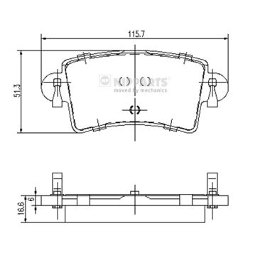 Placute frana NIPPARTS J3611046