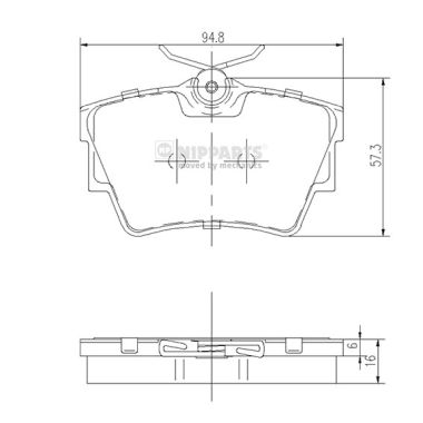 Placute frana NIPPARTS J3611047