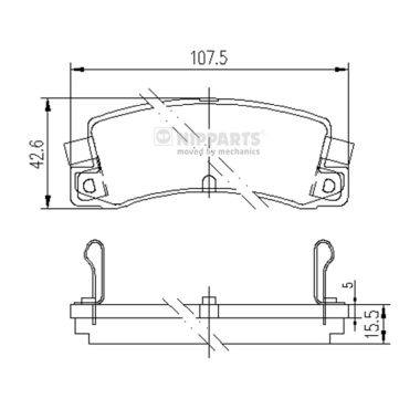 Placute frana NIPPARTS J3612008