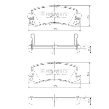 Placute frana NIPPARTS J3612013