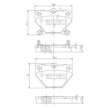 Placute frana NIPPARTS J3612018