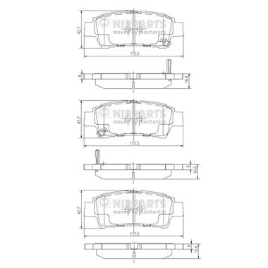Placute frana NIPPARTS J3612019
