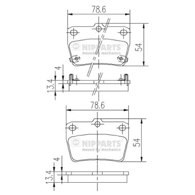 Placute frana NIPPARTS J3612020