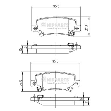 Placute frana NIPPARTS J3612025