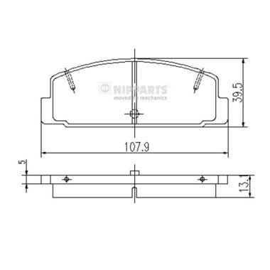 Placute frana NIPPARTS J3613002