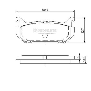 Placute frana NIPPARTS J3613007