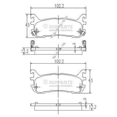 Placute frana NIPPARTS J3613012