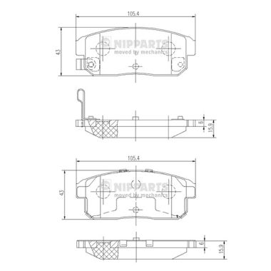 Placute frana NIPPARTS J3613018