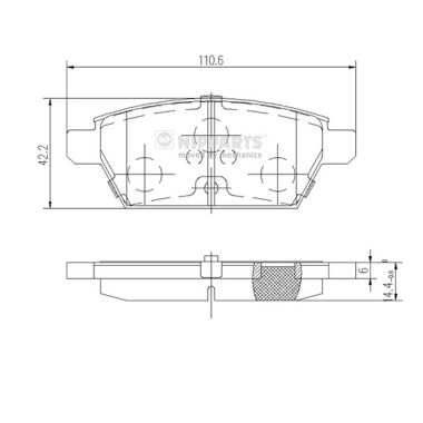 Placute frana NIPPARTS J3613019