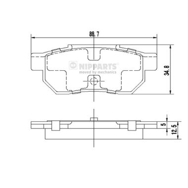 Placute frana NIPPARTS J3614002