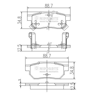 Placute frana NIPPARTS J3614004