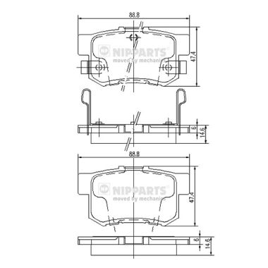 Placute frana NIPPARTS J3614008