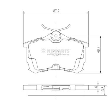 Placute frana NIPPARTS J3614015