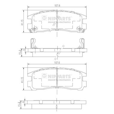 Placute frana NIPPARTS J3615003