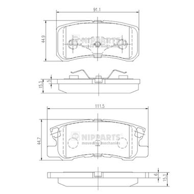 Placute frana NIPPARTS J3615010