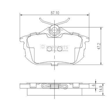 Placute frana NIPPARTS J3615012