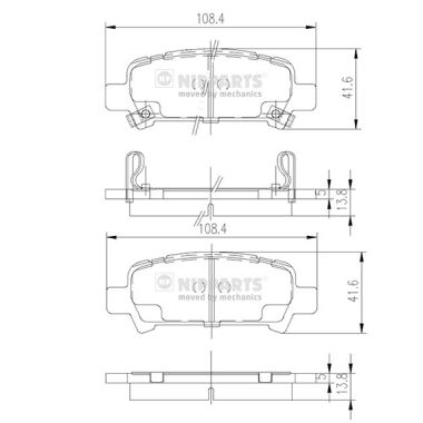 Placute frana NIPPARTS J3617002