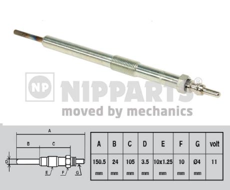 Bujie incandescenta NIPPARTS J5710402