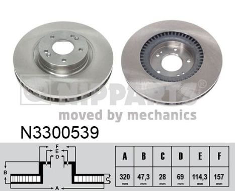 Disc frana NIPPARTS N3300539