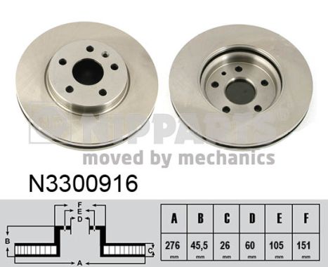 Disc frana NIPPARTS N3300916
