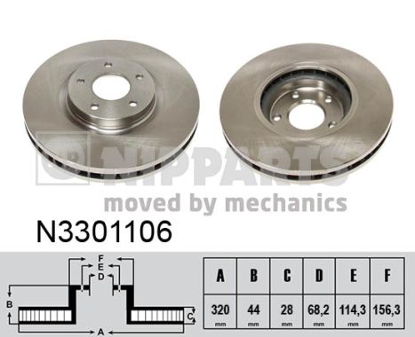 Disc frana NIPPARTS N3301106
