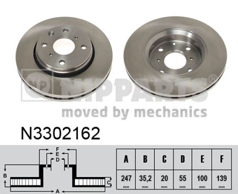 Disc frana NIPPARTS N3302162