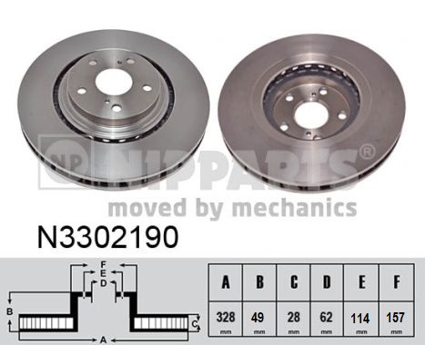 Disc frana NIPPARTS N3302190