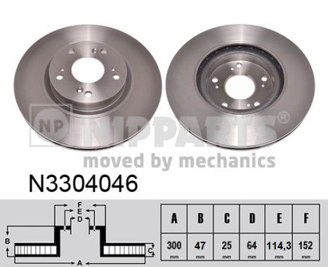 Disc frana NIPPARTS N3304046
