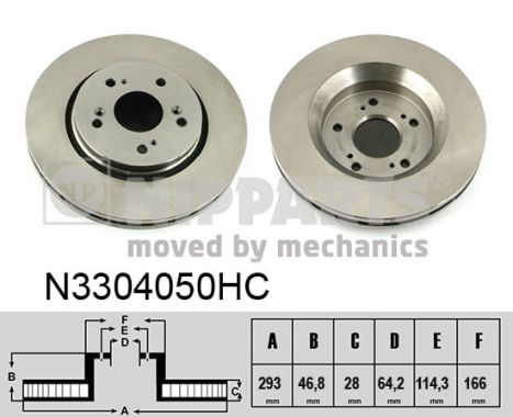 Disc frana NIPPARTS N3304050HC