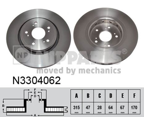 Disc frana NIPPARTS N3304062